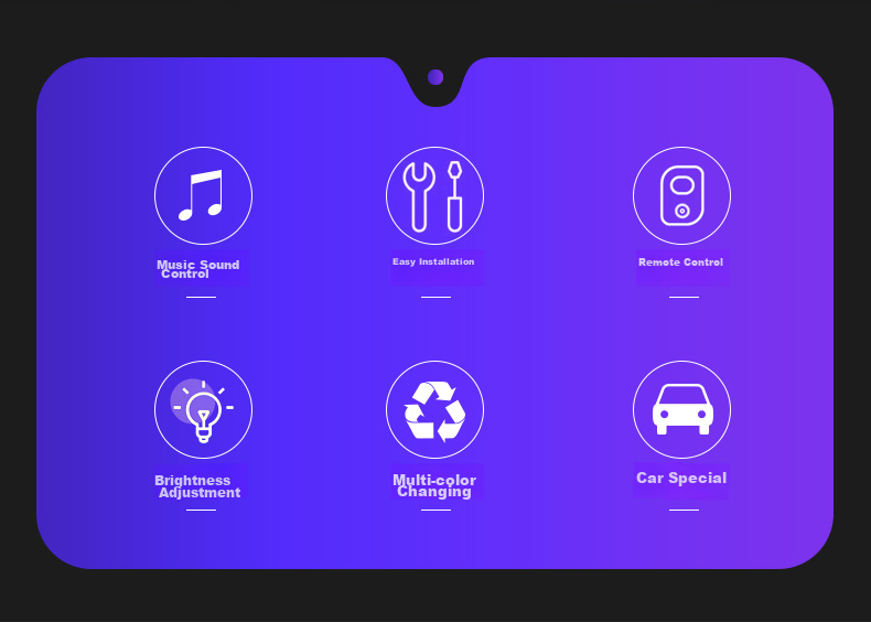 Dijialun Car Ambient Light, Interior Modification, No Wiring Required, Wireless Remote Control, Universal USB Car Atmosphere Light, Footwell Interior Decoration Light, LED Breathing Light, Creative Product, Music Rhythm Light 4
