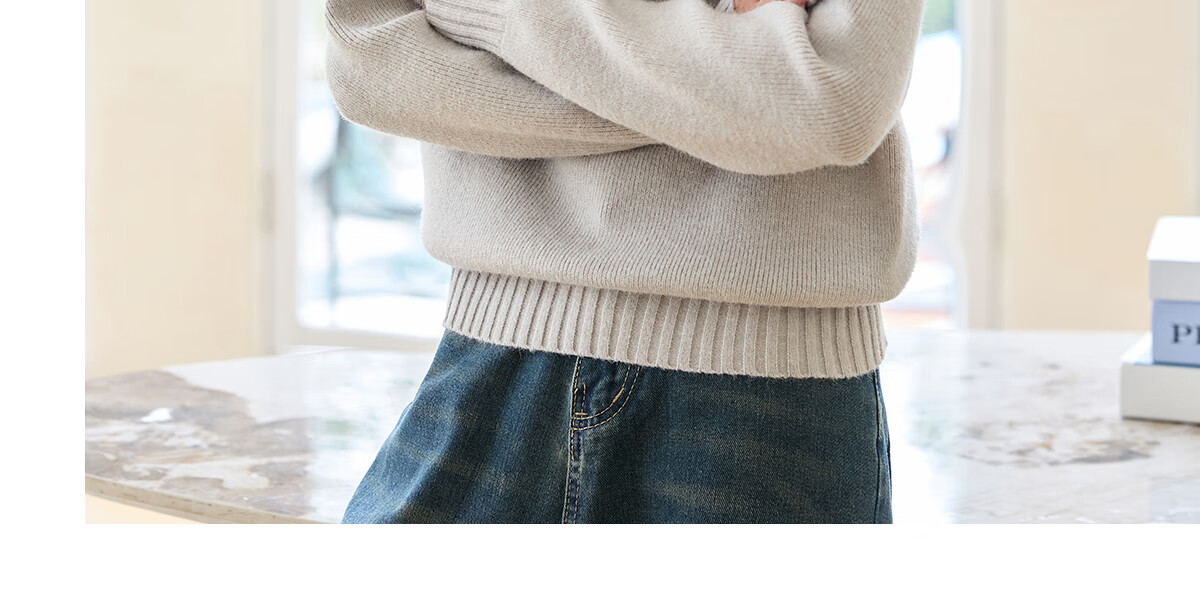 PinCai Women's Knitted Sweater Soft Pink Thick Pullover Half Turtleneck Knit Top P144Z9004 31