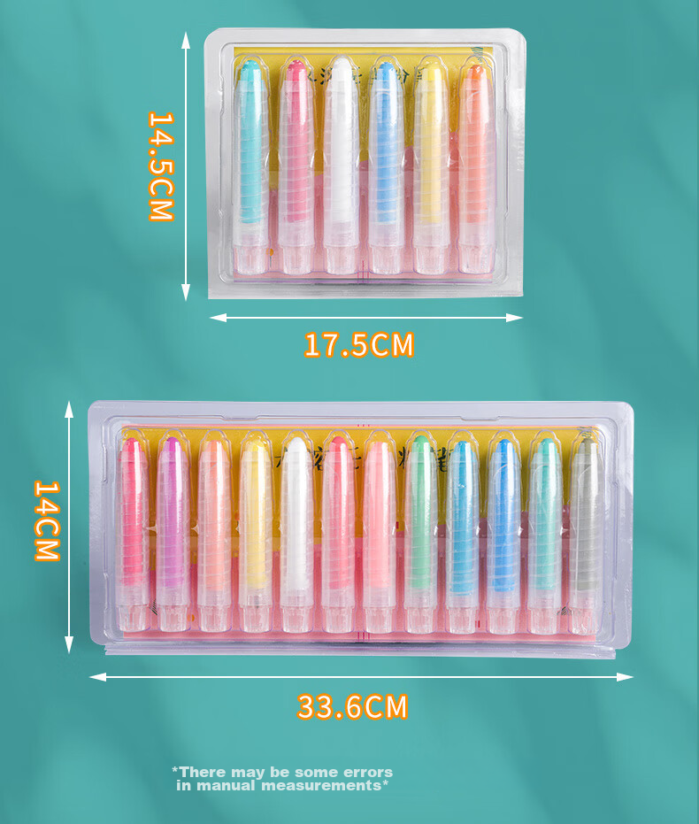 DiLe Children's Water-Soluble Dustless Chalk, Eco-Friendly Dustless Chalk, Erasable And Washable, Colorful Set 6207 (6 Colors) 9