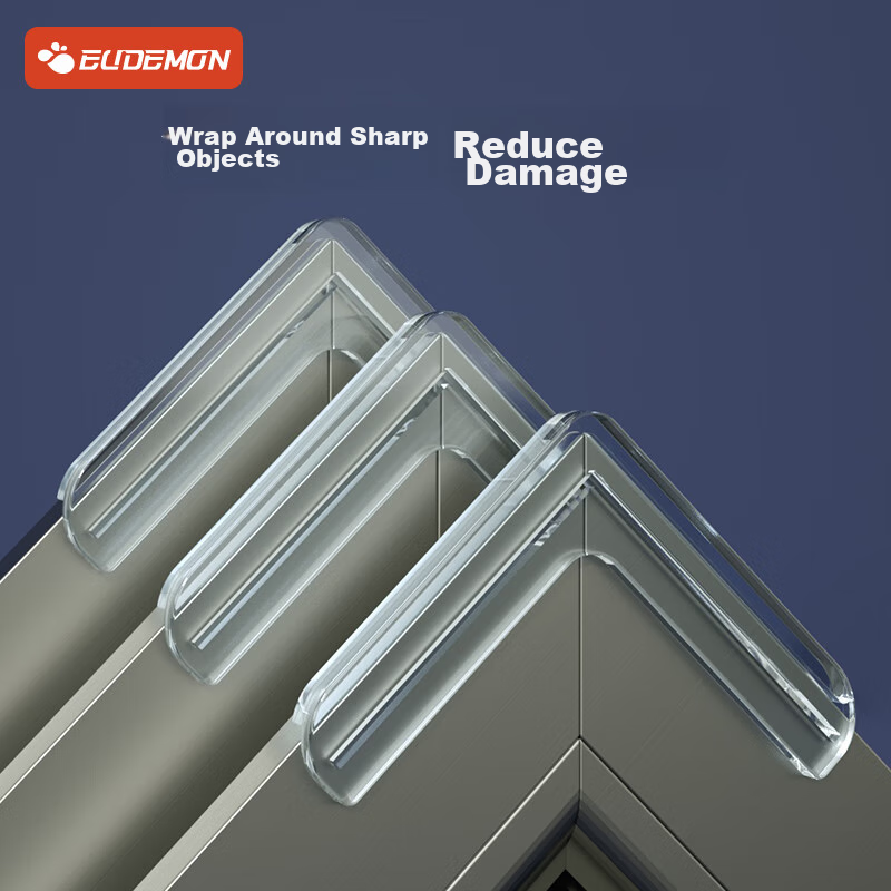 EUDEMON Aluminum Window Break-Resistant Corner Guards, Inward Opening Angled Transparent Anti-Collision Safety Windows
