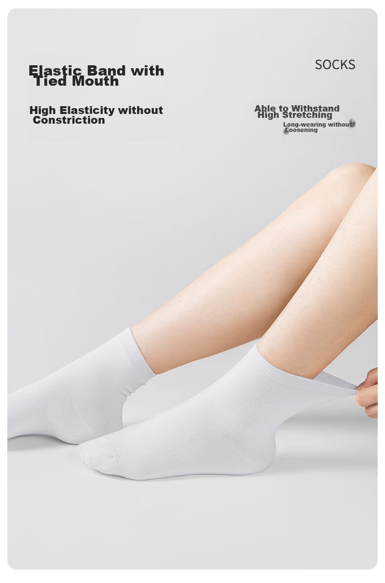 Briars 10A Disposable Socks for Women, Summer Thin Daily-Use Socks, Sweat-Absorbing Breathable Sports Socks, Mid-Calf Women's Socks, 20 Pairs 5