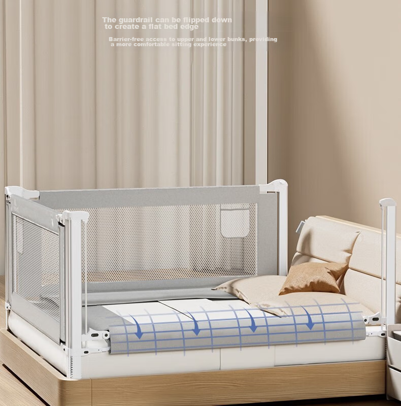 YEEHOO Bed Guard Rail, Baby Fall Prevention Protective Barrier, Infant Crib Rail, Children's Guardrail, Bedside Safety Rail, 2.0 Meter Bed - Single Piece 6