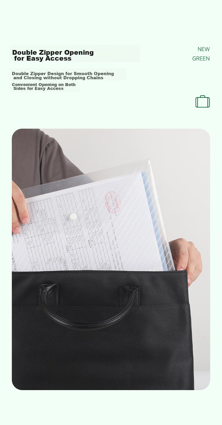 TANGO TANGO (TANGO) Business Briefcase, Thickened Waterproof, Multi-Layer Storage, Black And Gray LH6602, Laptop Bag, Oxford Cloth Wear-Resistant, Suitable for Meetings 7
