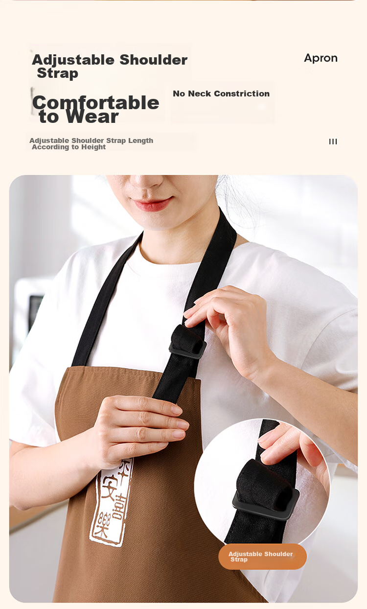MARYYA Apron, Kitchen Waterproof And Oil-Proof Coverall, Unisex Chef's Wear, Coffee Brewing And Baking, Shoulder-Hanging Work Uniform 6