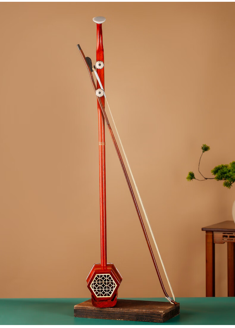 Xiangsiniao Rosewood Erhu for Beginners' Practice, Python Skin Hexagonal Erhu, Traditional Musical Instrument, Rosin, Portable Cloth-Covered Hard Case 11