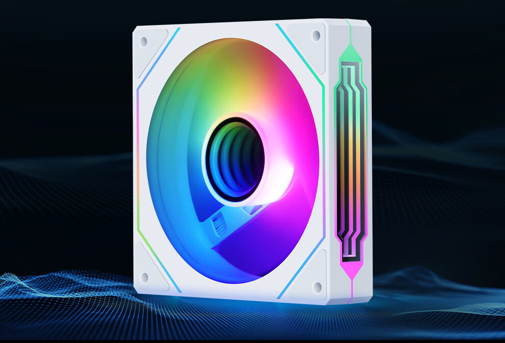 Segotep Ningjing 12 White ARGB Prism Case Cooling Fan (12CM PWM Temperature Control, Motherboard Synchronized Lighting Effects, Supports Daisy-Chained Power Supply, Desktop Computer Case Fan) 4