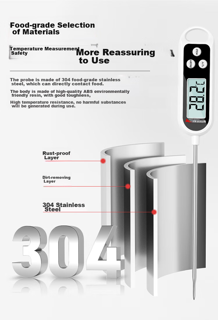 CHIGO Food Thermometer for Home And Commercial Use, Baking Temperature Gauge, Baby Milk Thermometer, Bath Water Temperature Meter ZG-8020 3