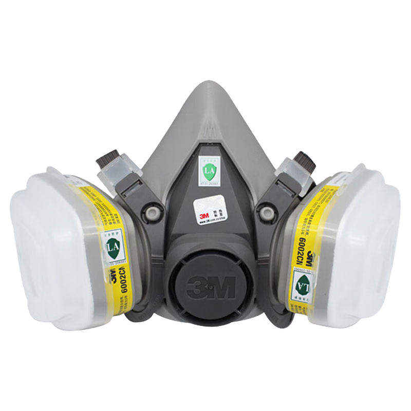 3M Gas Mask Respirator Kit for Acid And Multiple Gases (6200+6002 Seven-Piece Set), Firefighting Face Mask