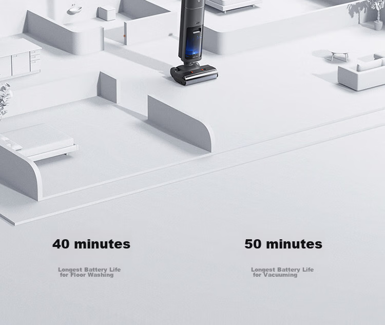 Mijia Xiaomi Wireless Floor Cleaner 3 Max, Sweeping And Vacuuming All-In with Dust Mite Removal, 180° Flat Cleaning for Whole House, Full Chain Sterilization And Hot Air Drying 29