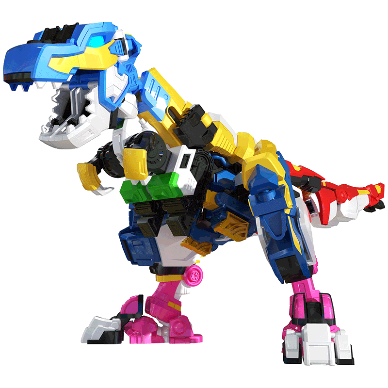 JUMPGO Mini Special Agent Super Dinosaur Power Transforming Dragon King Toy Boys Children's Gift