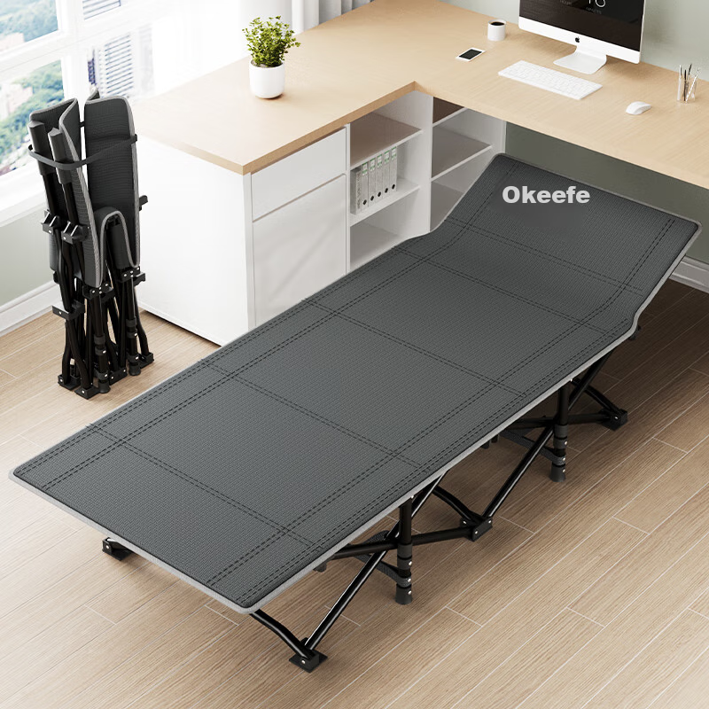 Okeefe Folding Single Bed, Office Nap Bed, Accompanying Care Simple Bed, Lounge Chair, Portable Outdoor Camping Bed, Pop-Up Style