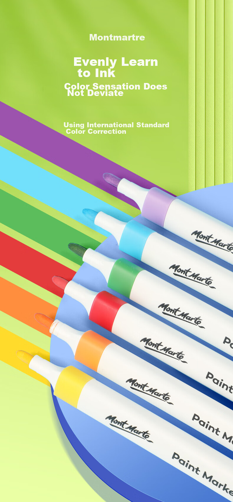 Mont Marte Direct Liquid Acrylic Markers, Stackable Box, Waterproof, Children's Hand-Drawn Graffiti DIY Painting Shoes, Acrylic Paint Coloring Set, Watercolor Pens, 24 Colors of Acrylic Markers 9