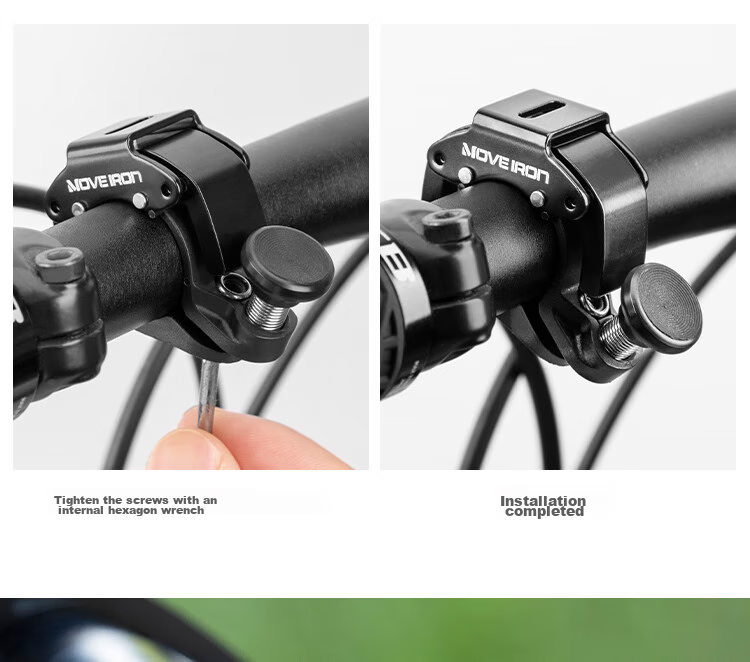 Move Iron Bicycle Bell, Mountain And Road Bike Portable Lightweight Horn, Aluminum Alloy Ultra-Loud Clear Invisible Bell, Red 13