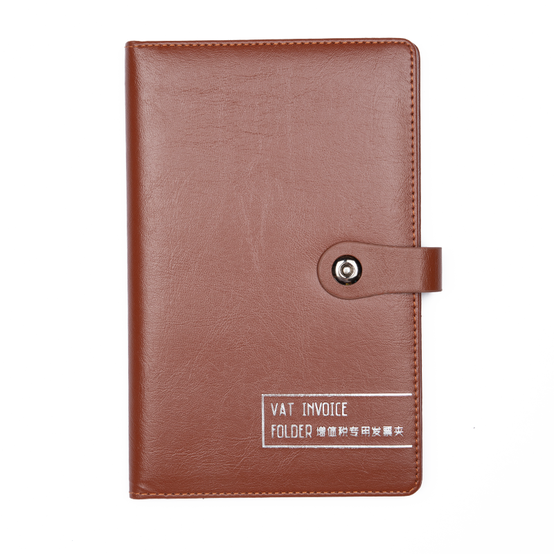 TRNFA TN-1600A Invoice Clip, Accounting And Cashier Bill Holder, Financial Leather Document Folder, 20 Bill Slots in Brow
