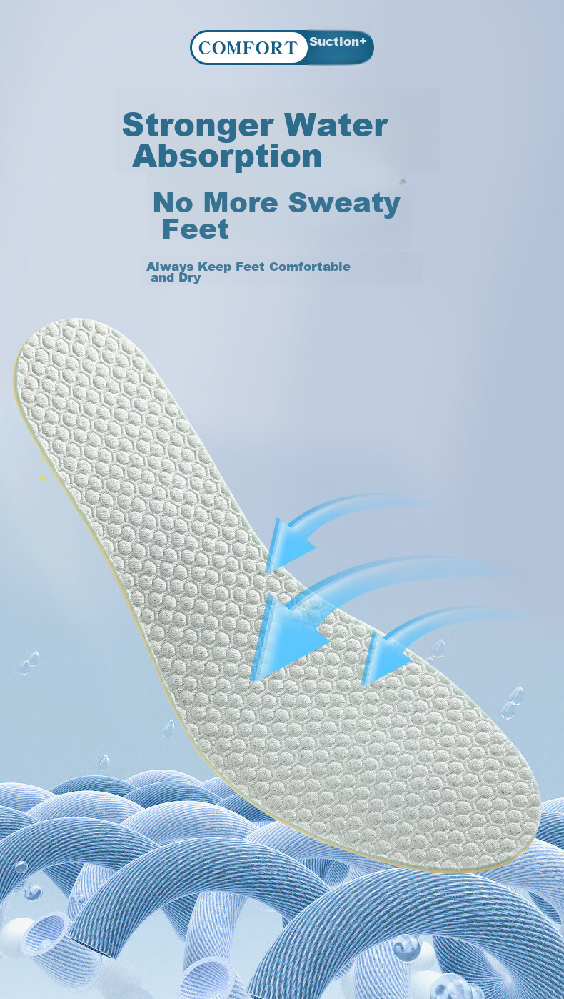 FOOTOPPO Latex Insoles for Men, Ultra-Thin Sports Leather Shoe Insoles, Thin Casual Shoes Non-Slip Lightweight Soft Insoles for Men And Wome 8