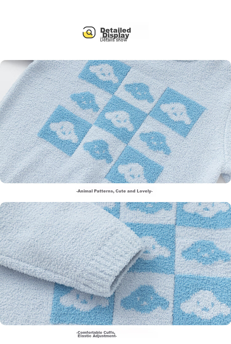 BALABALA BalaOne Children's Home Wear Set, Boys And Girls Winter Half-Fleece Warm Set, 208425171204 15