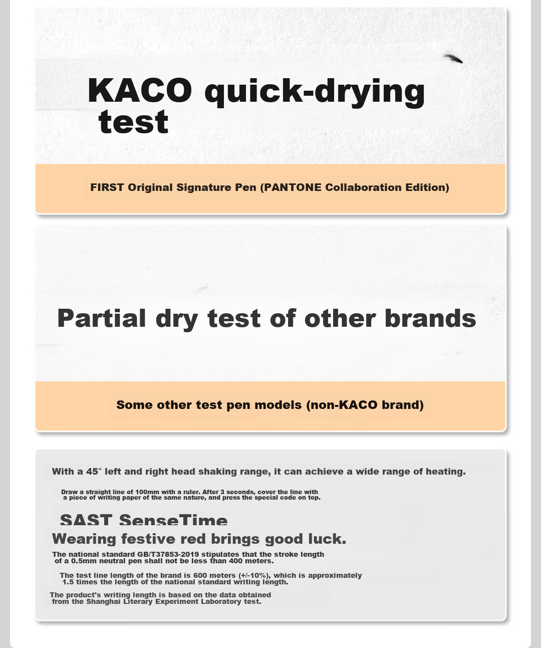 KACO X PANTONE Collaboration, Pantone 0.5mm Gel Pen, Stylish Signature Pen, Quick-Drying Ballpoint Pen, Black Ink Pen, Carbon Pen, Student Exam Pen (2002), 2-Pack 9
