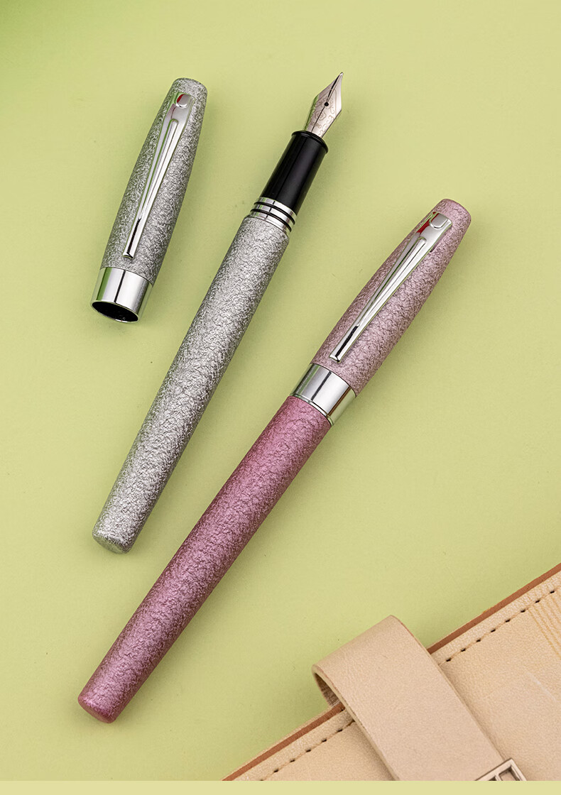 HERO Fountain Pen, Yayue Series, Iridium-Tipped Signature Pen, Stylish Student Birthday Gift, Pink, F Nib 9