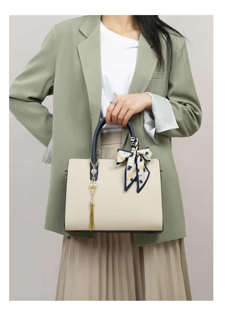 Viney Leather Handbag for Women, Large Capacity Tote Bag, Middle-Aged Crossbody Bag, Practical Birthday And Mother's Day Gift for Mom 5