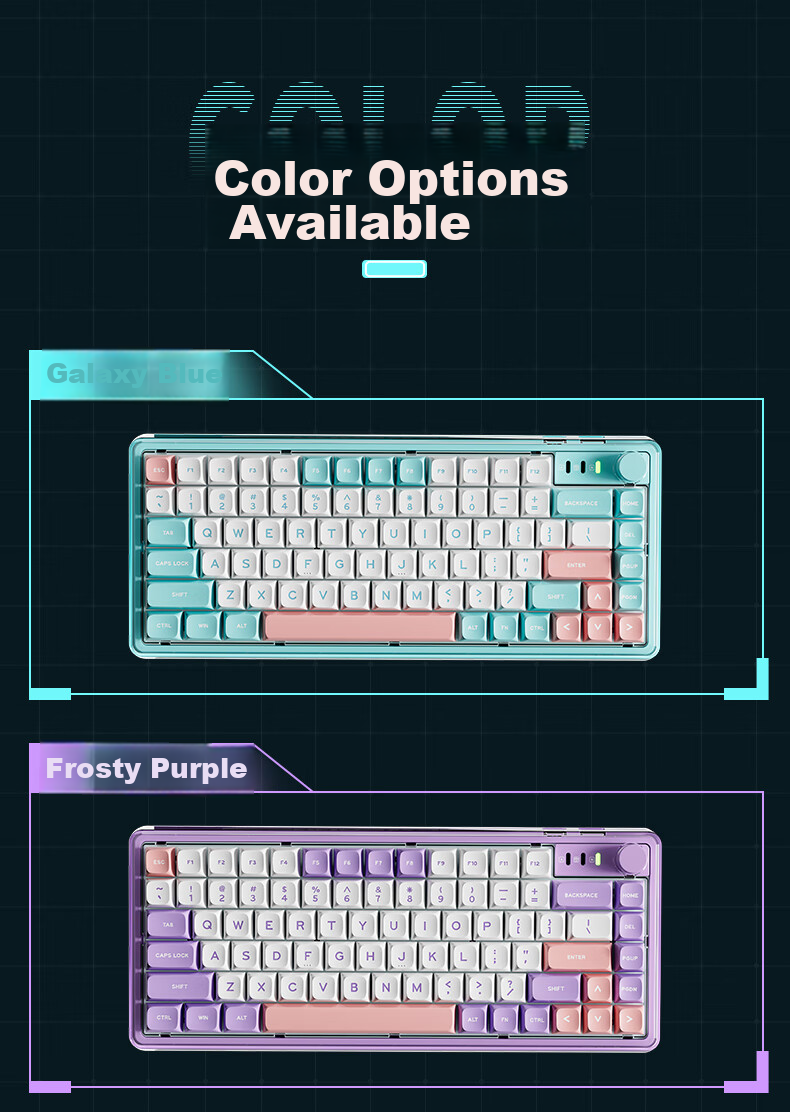 EWEADN V82pro Small Ice Sugar Wireless Bluetooth Tri-Mode Custom Mechanical Feel Keyboard, 82 Keys, for Office, E-Sports Gaming, Laptop Peripherals, Ivory White Wind Chrysanthemum Switch 5