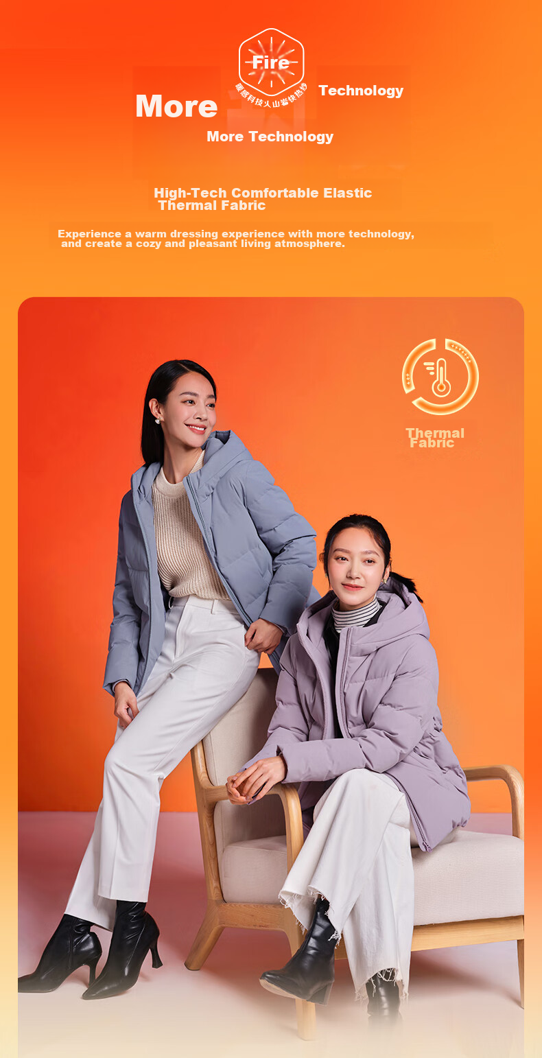 Tanboer Women's Short down Jacket, Autumn And Winter Hooded Loose Warm Coat, Thick TD236356, Zhiban Purple, Size 170 5