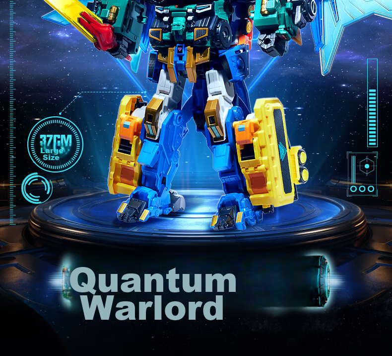 AULDEY Quantum Squad Transforming Robot Super Combination Mecha Supersonic War God Children's Toy Children's Day Gift 20