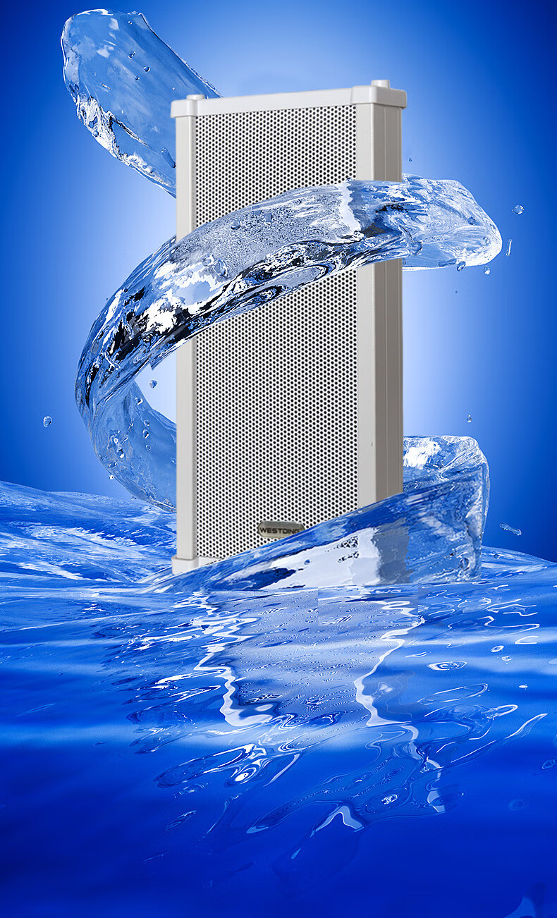 WESTDING Ceiling Speaker Home Theater Wall-Mounted Speaker Outdoor Waterproof Active Column Speaker 5002 One Piece, School Commercial Supermarket Shop Public Address Speaker Peak Power 40W 2