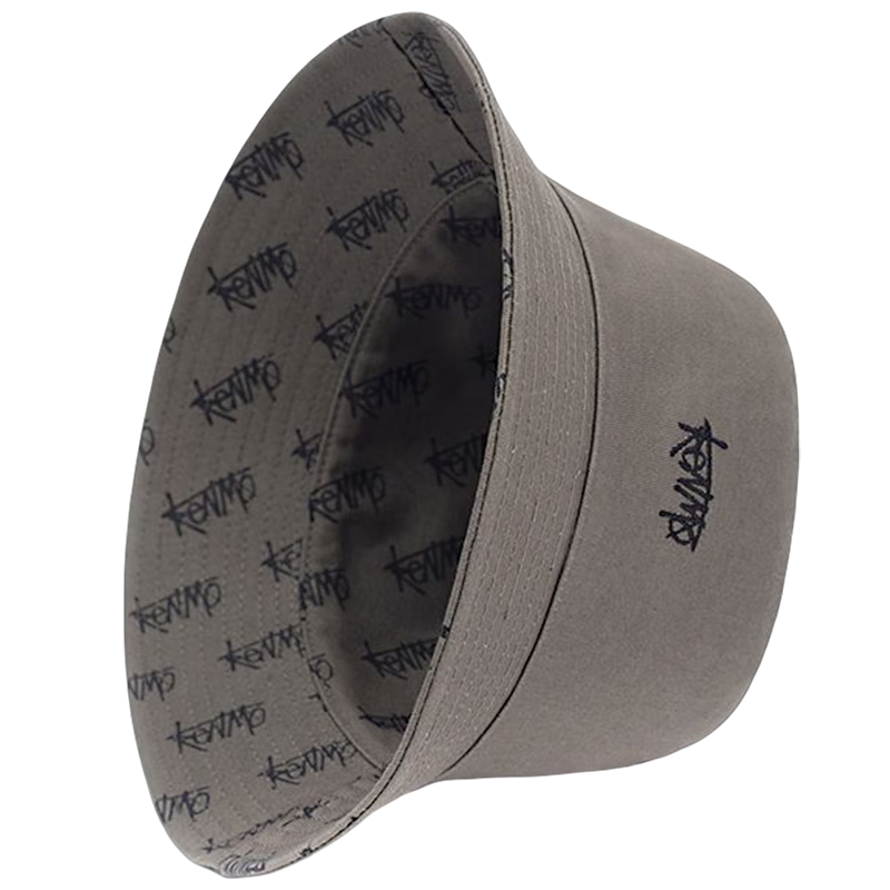 KENMO Reversible Fisherman Hat Men Ins Trendy Hip-hop Unisex Sun Protection Summer Cap Dark Gray One Size