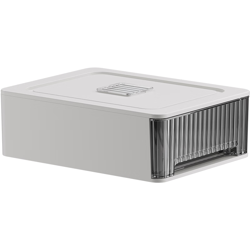 JEKO&JEKO Underwear Storage Box with Drawers for Organizing Underwear And Socks, Large 18-Compartment White Organizer Box for Clothes