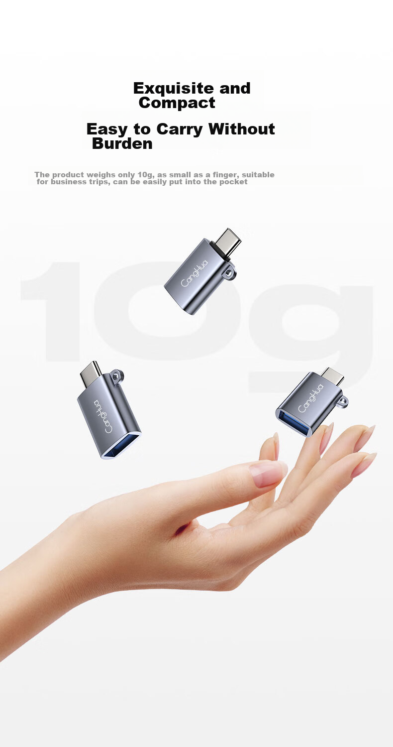 CangHua Type-C to USB 3.2 Adapter OTG Compatible with Apple 18/17/16/15, Huawei, Android Phones, Data Cable for USB Drives, Tablets, Laptops, Keyboard And Mouse Charging 13