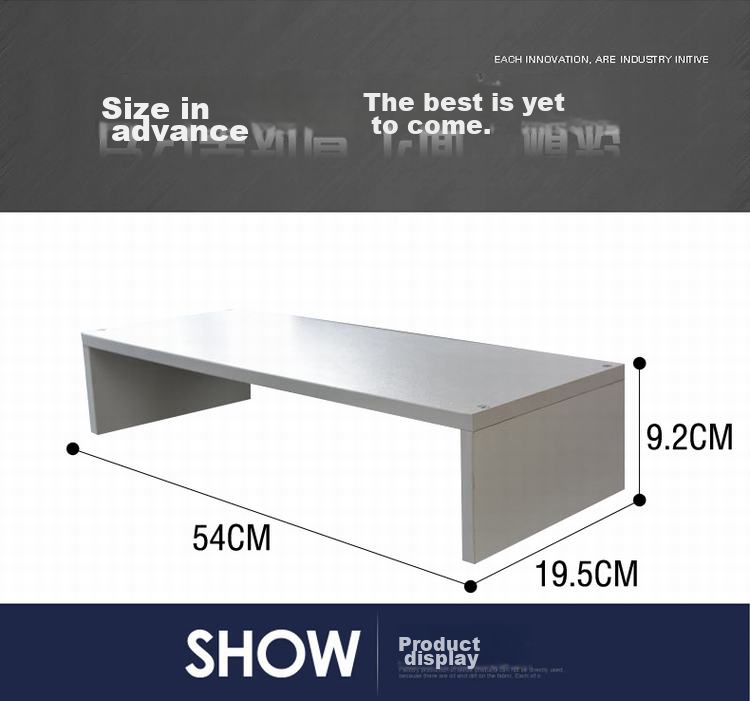 HMJIA Computer Desk Monitor Riser Stand, Single-Layer Keyboard Storage Rack, Portable Organizer Shelf, H-X302W 3