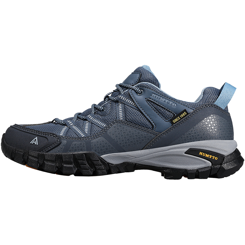 HUMTTO Mesh Hiking Shoes, All-Season Style, Comfortable And Breathable, Urban Outdoor Casual Men's Shoes, Blue-Gray, Size 45