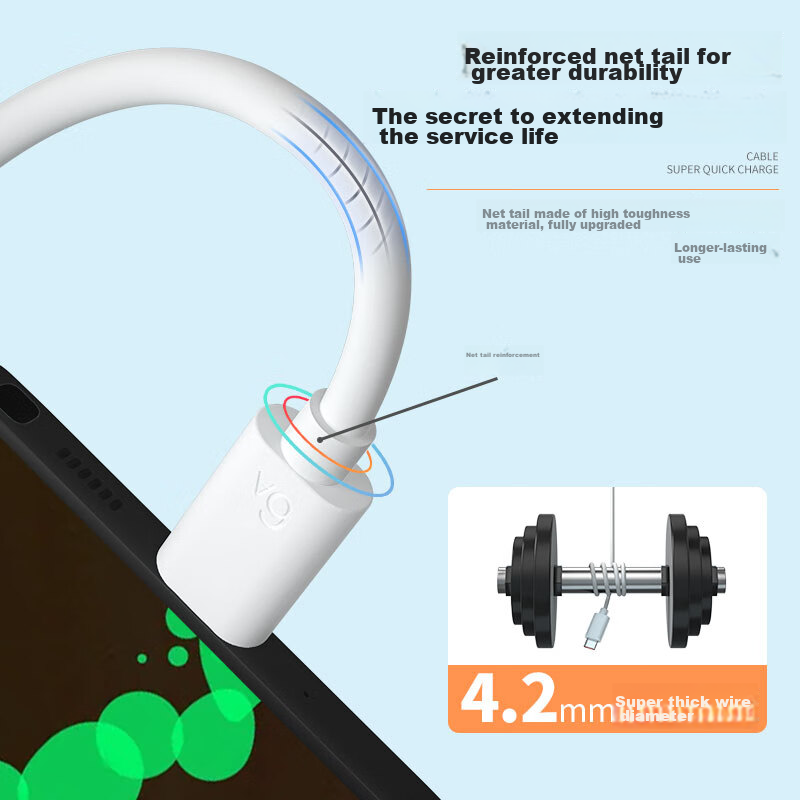 Кабель ULT-unite USB - Type-C, 66W Super Fast Charging, 6A/5A, 6 метров
