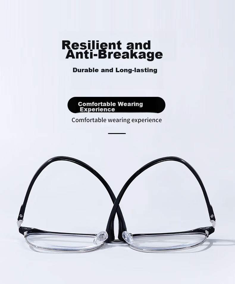 Angelamiao Reading Glasses, High-Definition Anti-Blue Light Anti-Fatigue TR Ultra-Light Fashionable Square Simple Versatile Glasses, Father's Day Gift 16