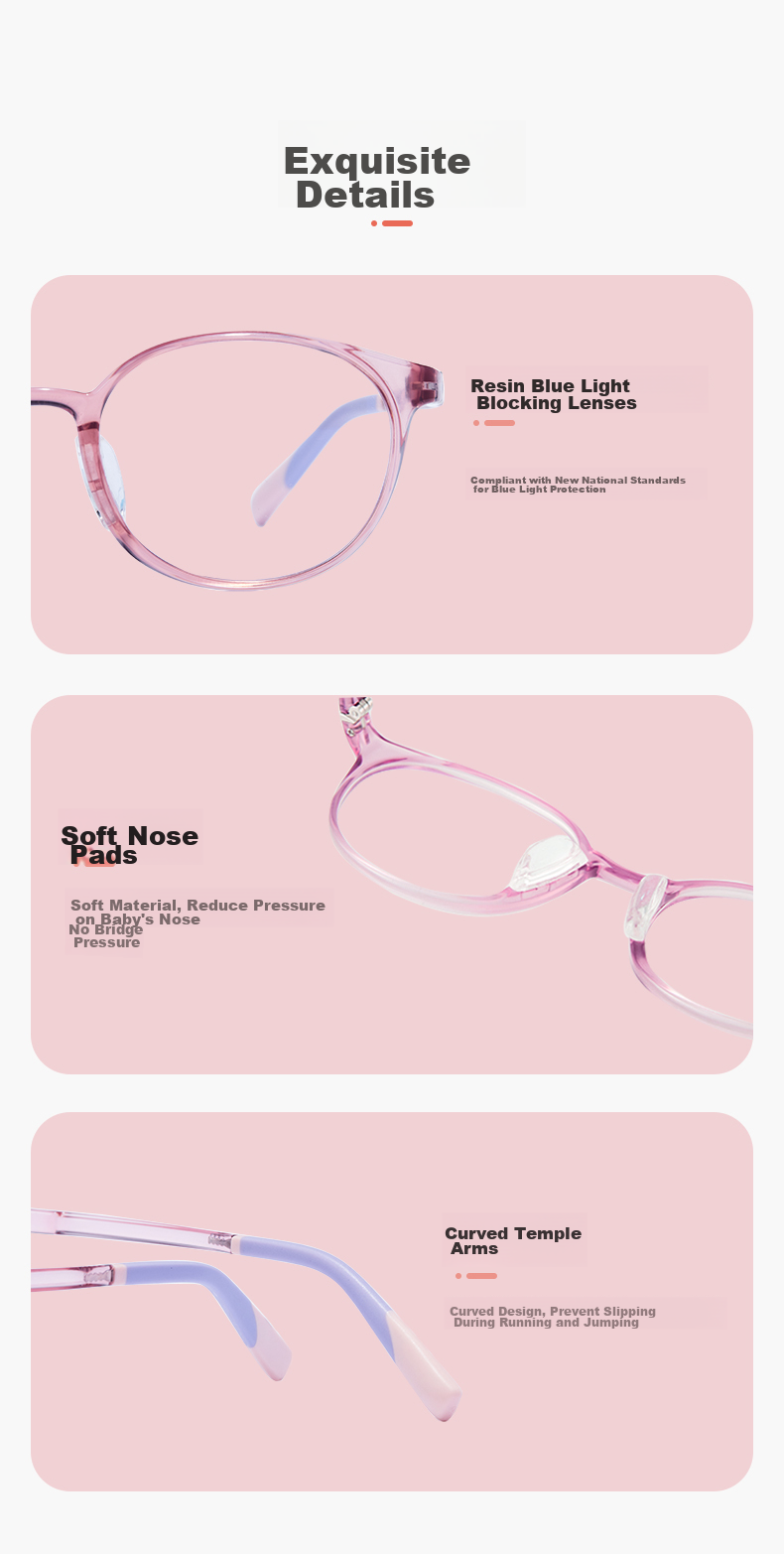 Yanjingbang Anti-Blue Light Radiation Children's Eyeglass Frames, Lightweight Comfortable Non-Prescription Glasses YJB9005 11