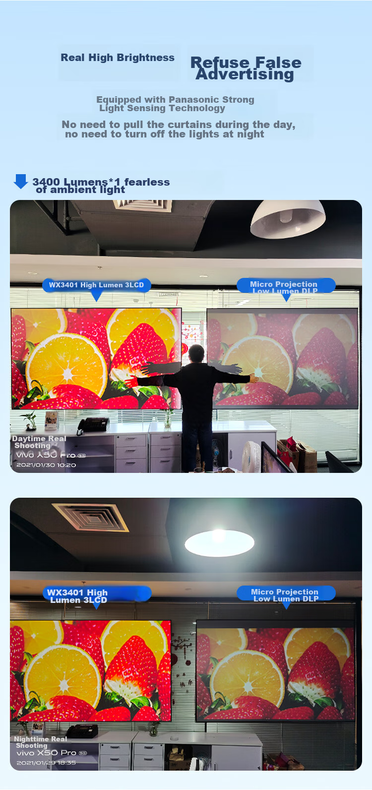 Panasonic PT-X33C Projector Daytime Meeting Office Commercial Education Training Projector (3300 Lumens XGA Standard Definition 3LCD) 3