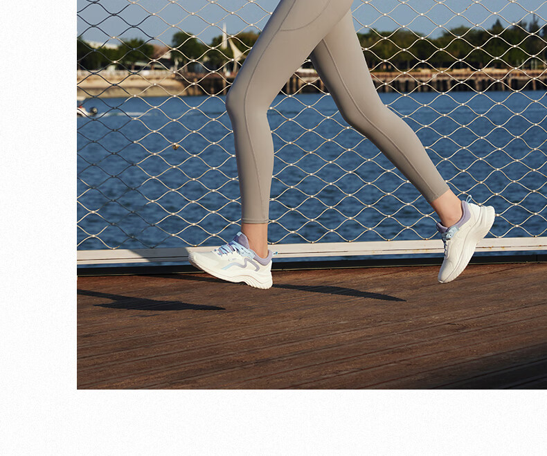 361° Women's Autumn Water-Repellent Leather Running Shoes Shock Absorption Casual Commuting Sneakers 682232233-3 37