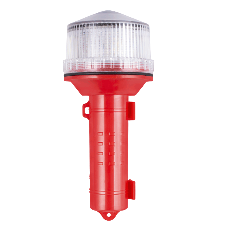 Jujingyang Solar Signal Light Waterproof Marine Navigation LED Flashing Night Warning Light