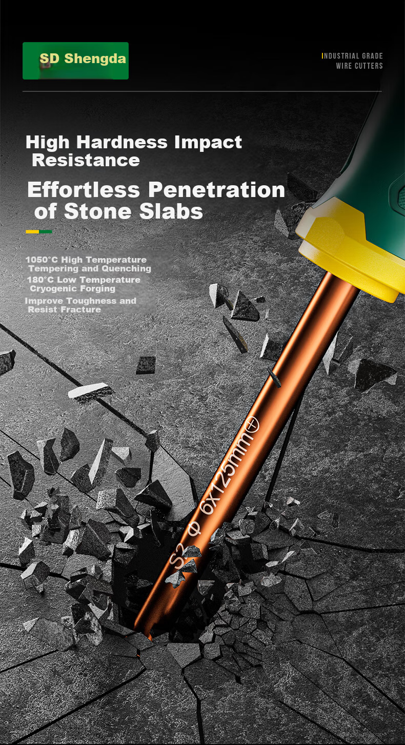 Shengda Screwdriver Set, Phillips And Flathead Industrial Grade Strong Magnetic Screwdriver Kit, Ultra-Hard Screwdriver, Small Screwdriver, Hardware Tools 10