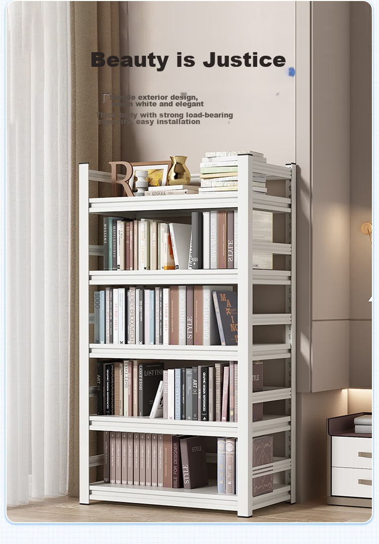 Anerya Steel Bookshelf Storage Rack, Floor-Standing 160cm, Multi-Tier Simple Bookcase Display Shelf, Storage Organizer, 5 Layers 60cm 2