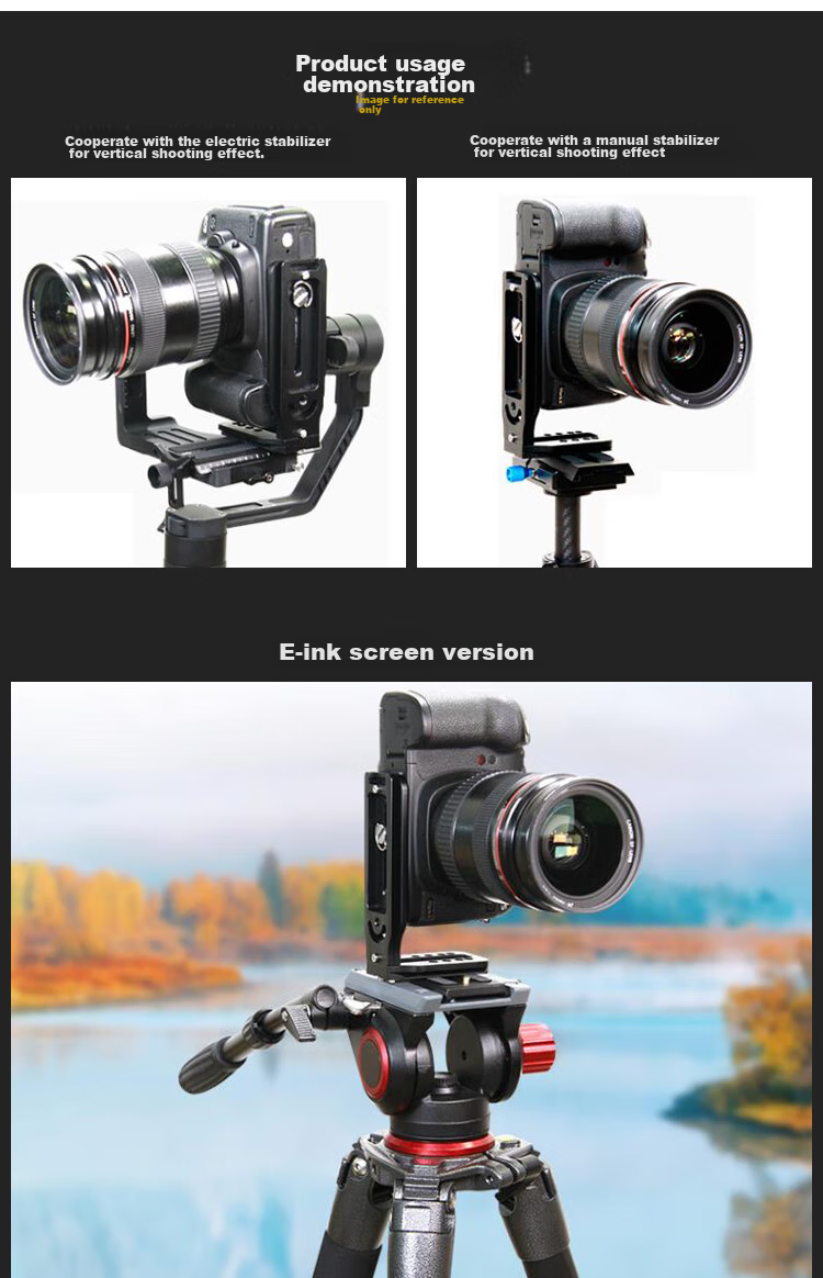 Earlymen EM-L90 Vertical L-Shaped Tripod, Compatible with Mirrorless And DSLR Cameras, Gimbal Monopod, Suitable for Zhiyun Smooth 4/Weebill 2/Luxy RS2/RS3/Stabilizer 10