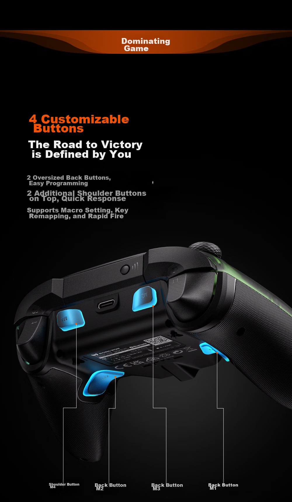 Mojiang Rainbow 2 PRO Wireless Game Controller Switch/NS/PC Xbox Bluetooth Motion-Sensing Apex Black Myth: Wukong/Monster Hunter: Strides of Destiny Standard Editio 18