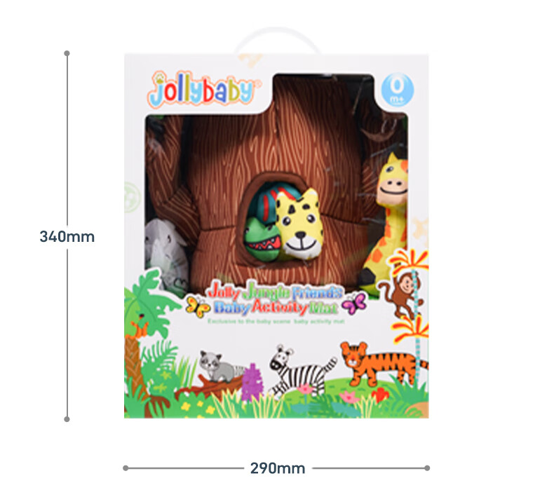 Jollybaby Infant Toy for Ages 0-3 Early Education Game 3D Cloth Book Children's Toy Carpet Gift Box Set Farm Play Mat 2
