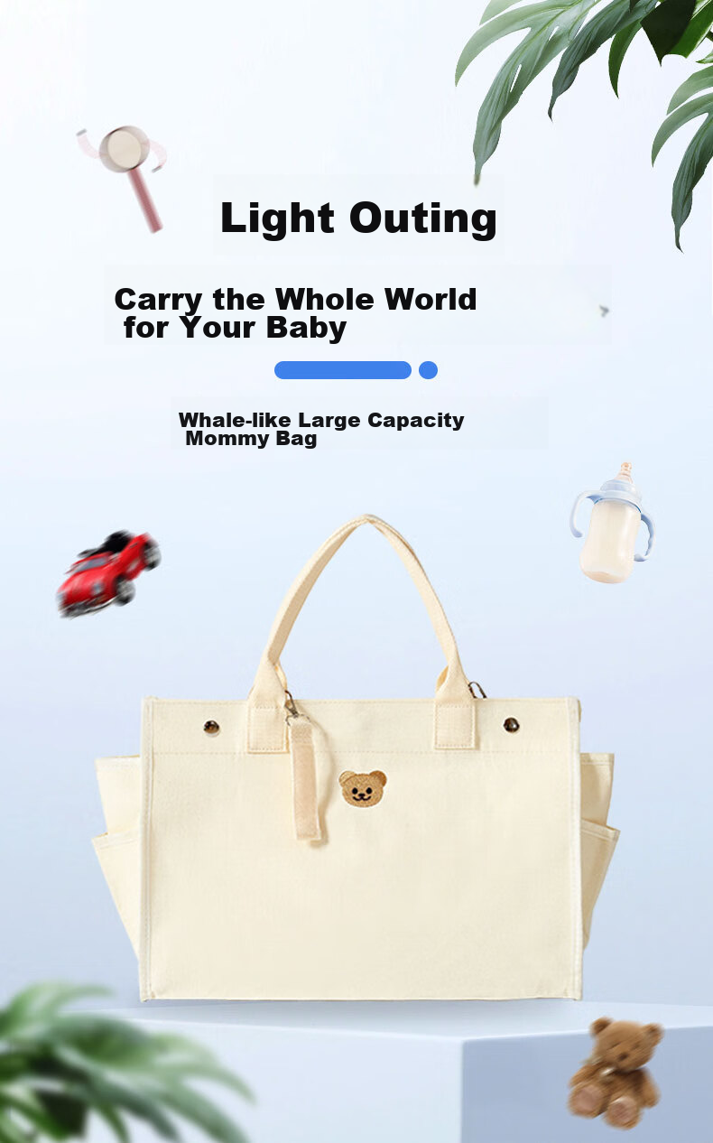 Nanjiren Diaper Bag, Multifunctional Bag, Water-Resistant, Large Capacity, with Stroller Hooks, Maternity And Baby Travel Bag, Shoulder Bag, Crossbody Bag 1