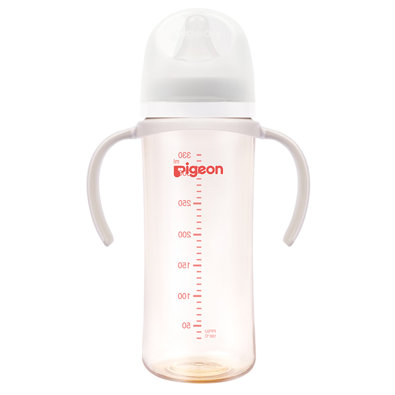 Pigeon PPSU Wide-Mouth Double-Handle Bottle 330ml LL Size Nipple, 9 Months+, AA271