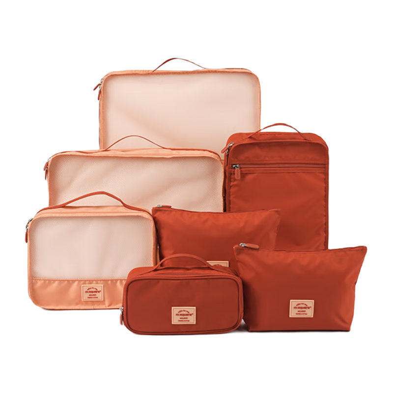 M Square Travel Clothes Storage Bag 7-Piece Set, Clothes Organizer Pouches, Shoe Bags, Digital Storage Pouches, Wedding Gift, Honeymoon Present