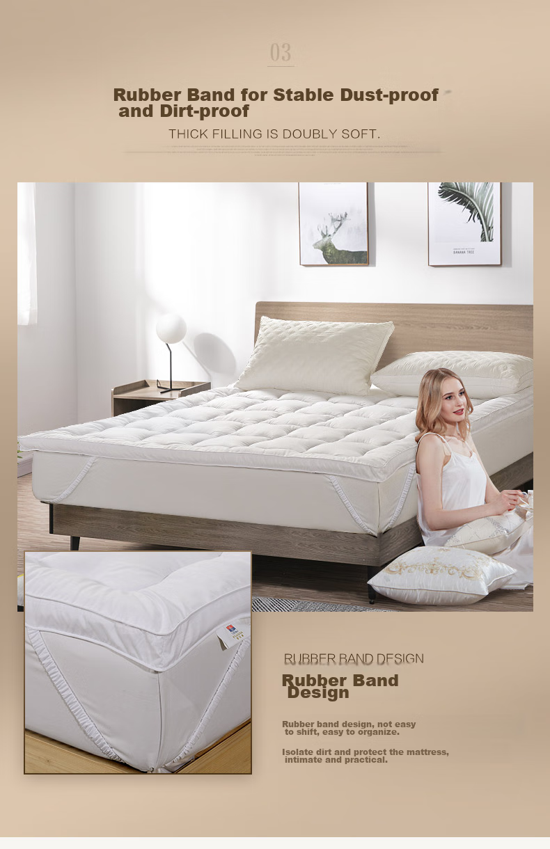 FUANNA Mattress Protector, Non-Slip Thickened Bed Pad, Foldable Washable Mat, Enlarged Tatami Pad for 1.8-Meter Bed 6
