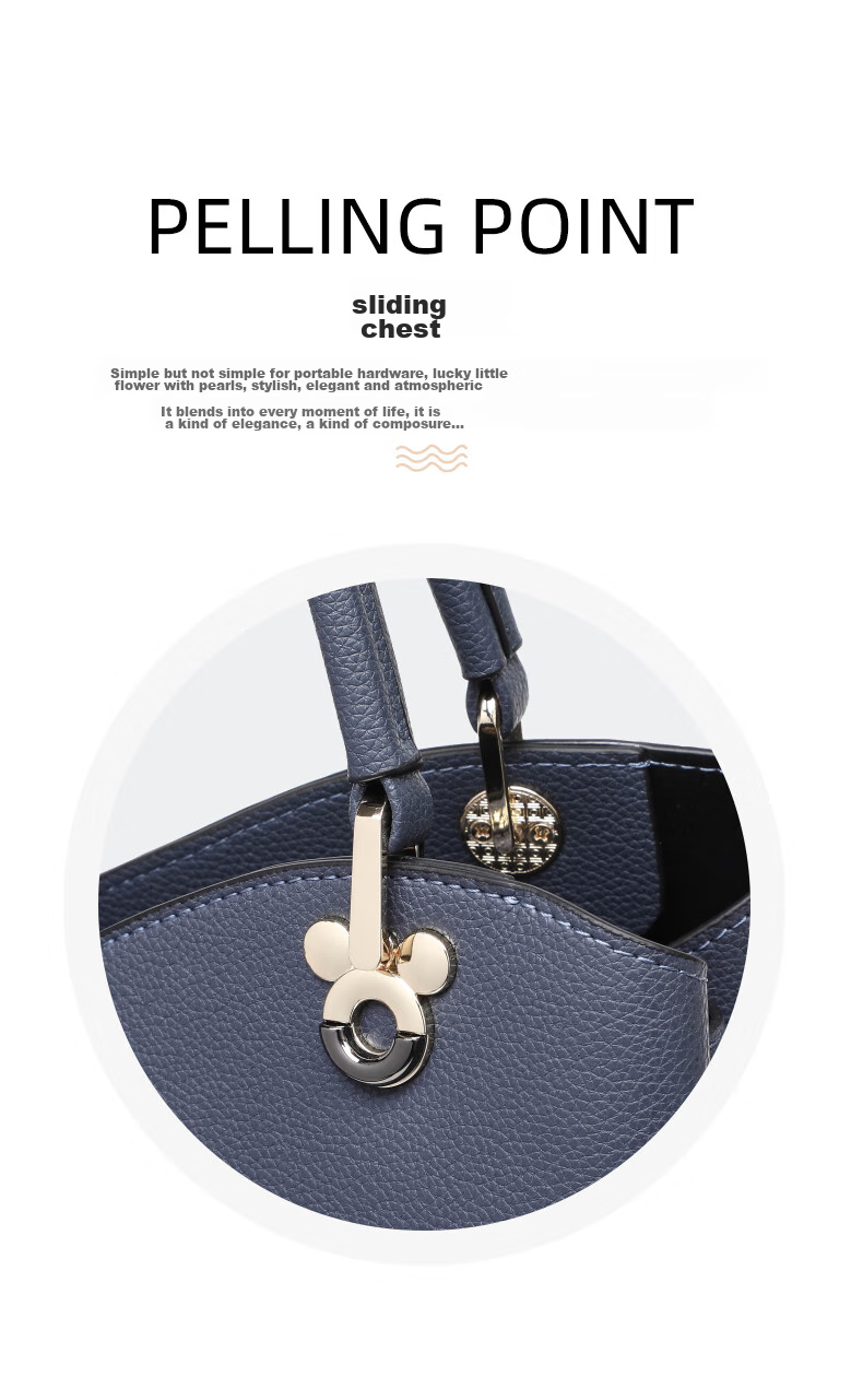 Viney Leather Handbag for Women, High-End Mom Bag, Middle-Aged Tote And Crossbody Bag, Practical Birthday And Mother's Day Gift for Mom 4