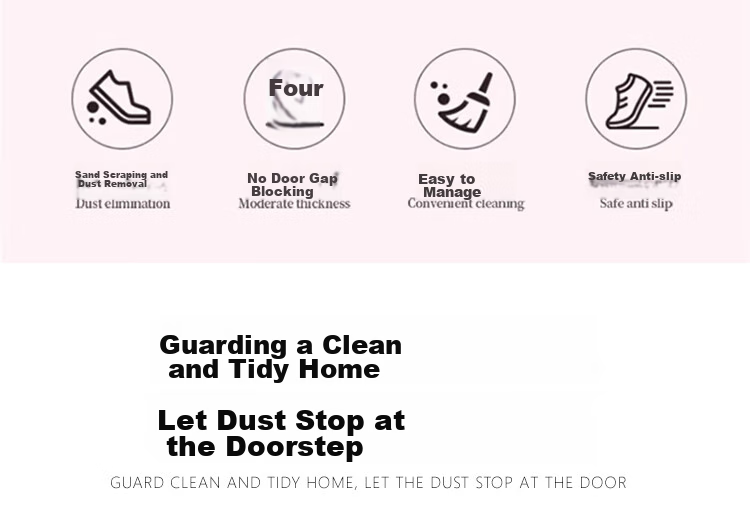 DIYIN Non-Slip Mat, Entrance Door Mat, Waterproof And Absorbent Floor Mat, Welcome Dust-Removing Doormat, Double Striped Gray without Text, 60*90cm 3