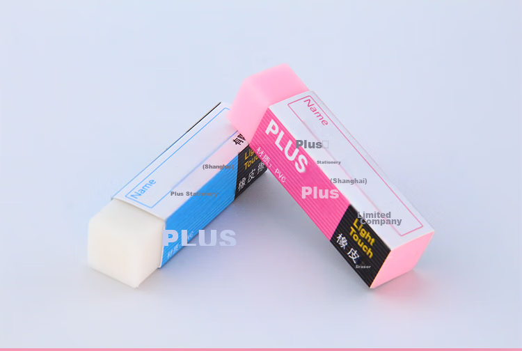 PLUS PVC Eraser for Children, Students, College Entrance Exam Preparation, Office Use, Pencil Sketching And Drawing, Erasable White Eraser, 5 Pieces, Back-To Season, Elementary School Supplies, No Residue Left Behind 1